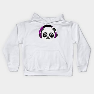 music and Cute Animal Friendly Panda Kids Hoodie